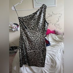 Michael Kors sequin one shoulder dress